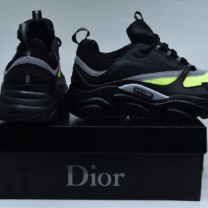 Ricky Gift Men's Shoes Sneaker Black Yellow Strip