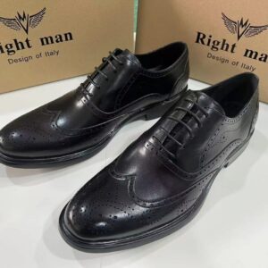 Right Man Black Oxford Men's Official Shoes