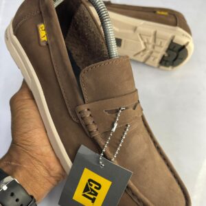 Casual Coffee Brown Suede Slip-On Loafers for Men