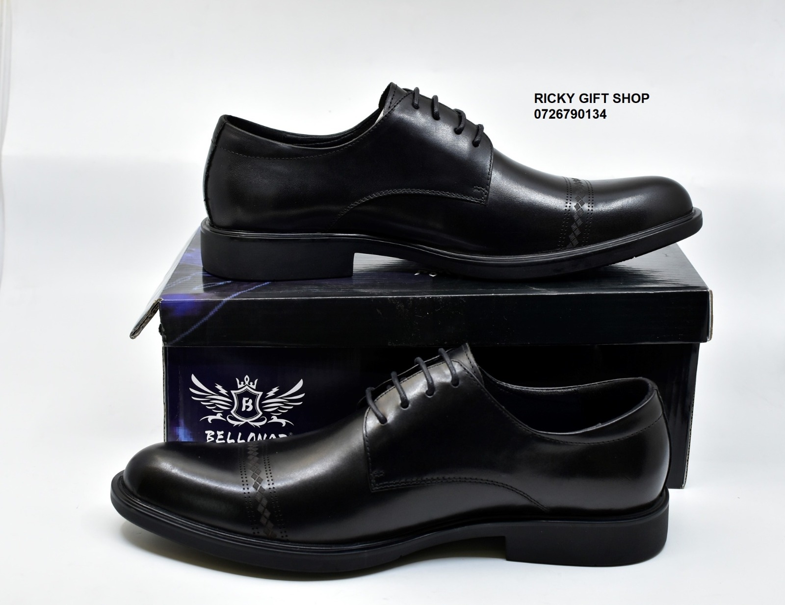 Official Black Wingtip Oxford Dress Shoes
